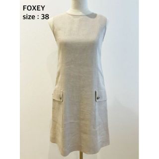 フォクシー(FOXEY)の【美品】FOXEY＊ワンピース・サイズ38(ひざ丈ワンピース)