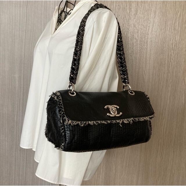 CHANEL(シャネル)の極美品♡シャネル　CHANEL  ツイード　編み込み　チェーンショルダーバッグ  レディースのバッグ(ショルダーバッグ)の商品写真