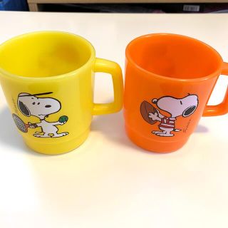 スヌーピー(SNOOPY)のスヌーピー プラスチックマグカップ 2個セット(グラス/カップ)