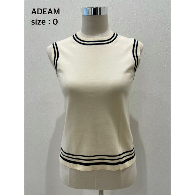 FOXEY(フォクシー)の【未使用に近い】ADEAM＊サマーニット・サイズ0 レディースのトップス(カットソー(半袖/袖なし))の商品写真