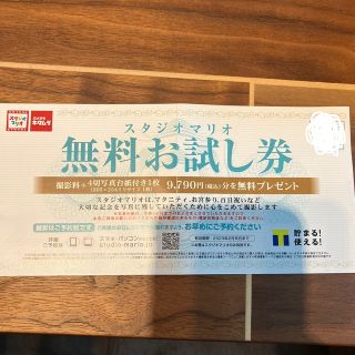 【9790円分】スタジオマリオ　無料お試し券(その他)