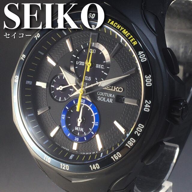新品未使用 定価6.5万円 セイコー クロノグラフ メンズ腕時計 SSC697