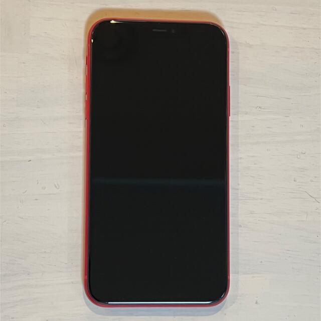 iPhone(アイフォーン)のiPhone11 64G RED SIMフリー　美品　Apple care付 スマホ/家電/カメラのスマートフォン/携帯電話(スマートフォン本体)の商品写真