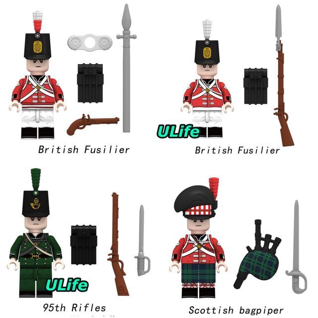LEGOレゴ互換9体セット ナポレオン戦争ミリタリー英仏戦争ミニフィグ