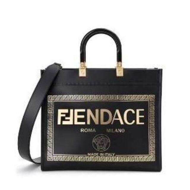 FENDI - 【新作】FENDACE フェンダーチェ ミディアム ブラックレザー