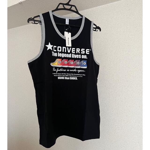 CONVERSE(コンバース)のコンバース　チャックテイラー　タンクトップ　黒　新品　Lサイズ メンズのトップス(Tシャツ/カットソー(半袖/袖なし))の商品写真