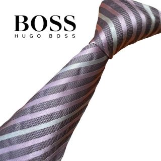 ヒューゴボス(HUGO BOSS)の【本日限定値下げ】HUGO BOSS ネクタイ ストライプ シルク100%(ネクタイ)