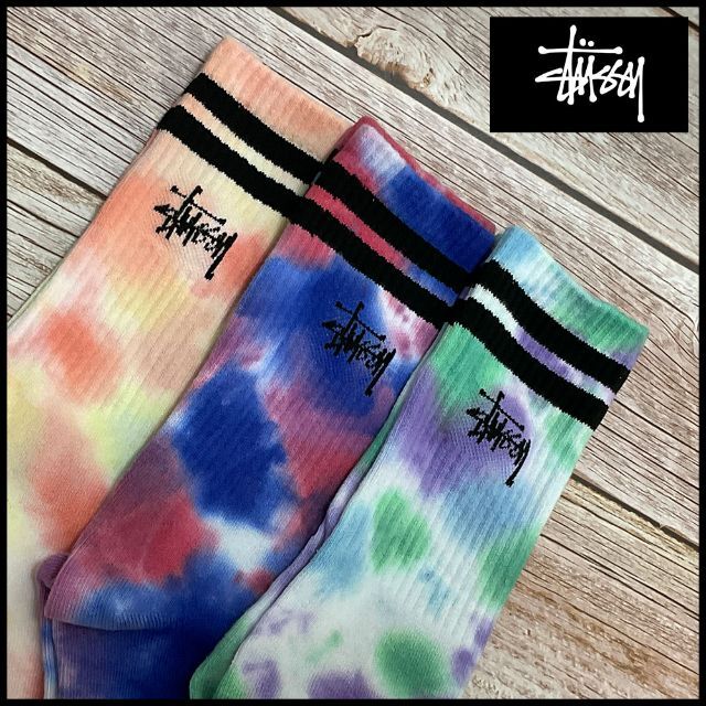 STUSSY(ステューシー)のStussy ステューシー　靴下　ソックス　3足セット（357919） レディースのレッグウェア(ソックス)の商品写真