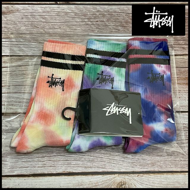 STUSSY(ステューシー)のStussy ステューシー　靴下　ソックス　3足セット（357919） レディースのレッグウェア(ソックス)の商品写真