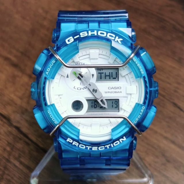 CASIO(カシオ)のG-SHOCK GAX-100A ブルースケルトン + バンパー + メタル遊環 メンズの時計(腕時計(アナログ))の商品写真