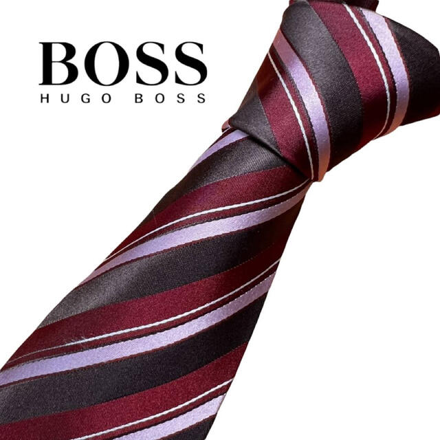 【本日限定値下げ】HUGO BOSS ネクタイ ストライプ シルク100%