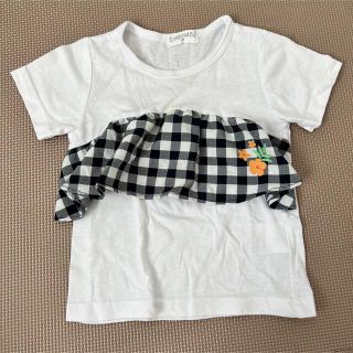 ニシマツヤ(西松屋)の西松屋　Tシャツ　フリル　チェック(Tシャツ/カットソー)