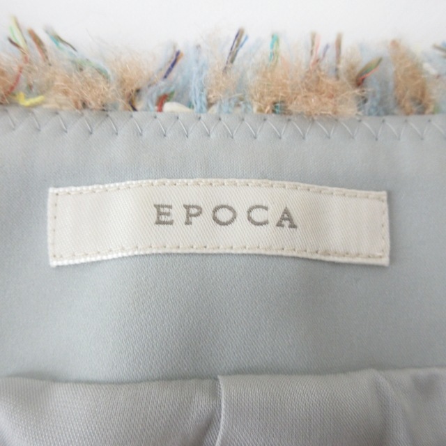 EPOCA(エポカ)のエポカ 美品 ツイードジャケット ブレザー ノーカラー ラメ入り 38 M レディースのジャケット/アウター(ノーカラージャケット)の商品写真