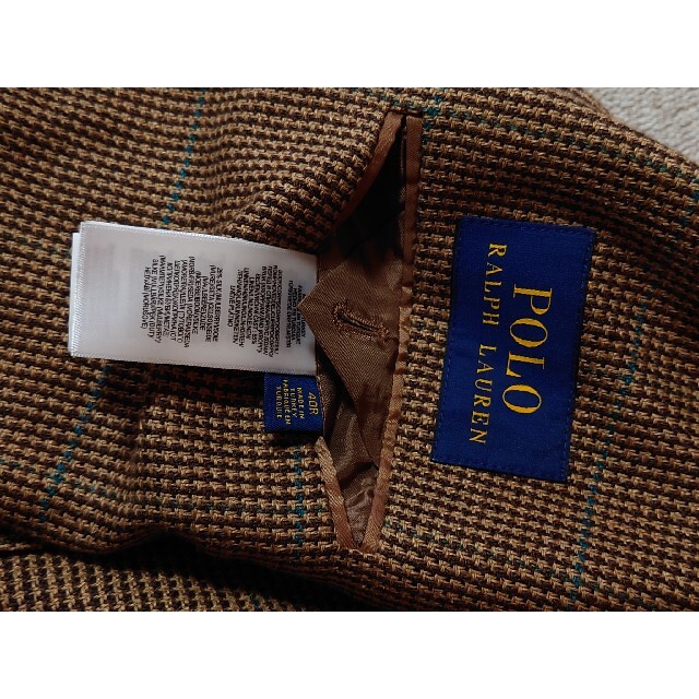 Ralph Lauren(ラルフローレン)のPOLO RALPH LAUREN 麻  テーラードジャケット 40R ブラウン メンズのジャケット/アウター(テーラードジャケット)の商品写真