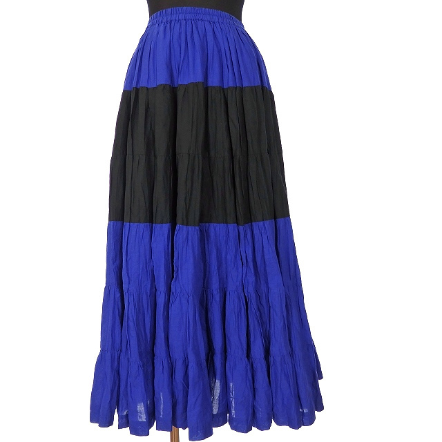 マリハ MARIHA アダムエロペ 別注 19SS 草原の虹のスカート ブルー54-84cmスカート丈