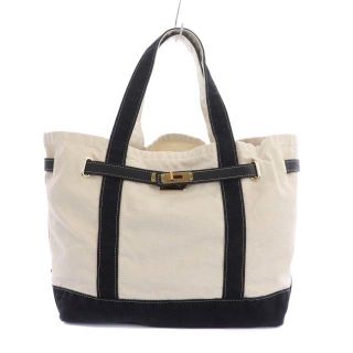 アザー(other)のシータパランティカ トートバッグ TOTE MINI BAG キャンバス 白 紺(トートバッグ)