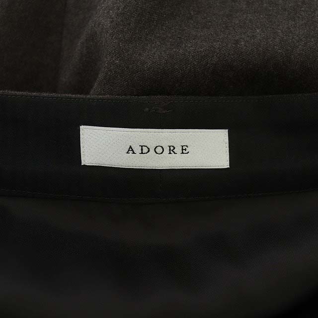 ADORE(アドーア)のアドーア ADORE ライトウールタイトスカート ロング フロントスリット 茶 レディースのスカート(ロングスカート)の商品写真