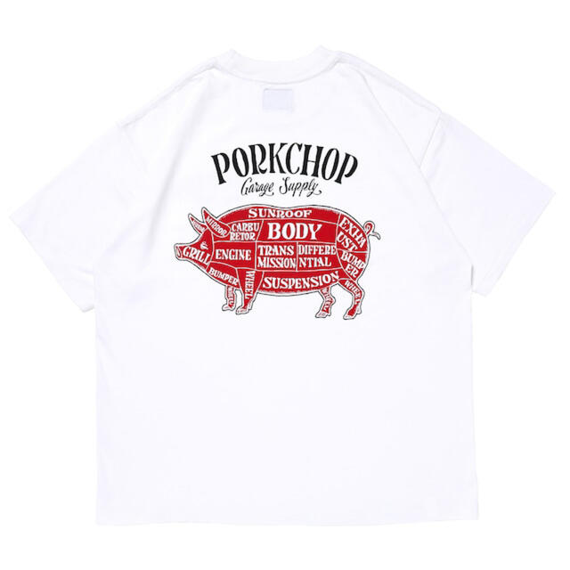 【即完売】ポークチョップ　Tシャツ　ホワイト　白　サイズ　L 1