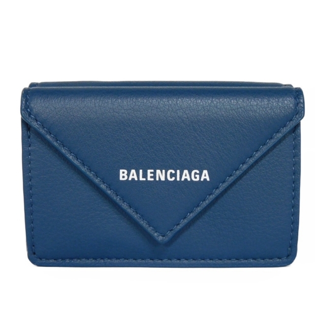 専用  《美品》 BALENCIAGA ペーパーミニウォレット ブルー