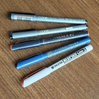 ツゥールズ(TOOLS)のCOPIC・ZIG・DELETER  ペン 5本セット(カラーペン/コピック)