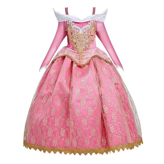 COピンクゴールドプリンセスワンピース可愛い女の子ドレス130サイズっyx キッズ/ベビー/マタニティのキッズ服女の子用(90cm~)(ドレス/フォーマル)の商品写真