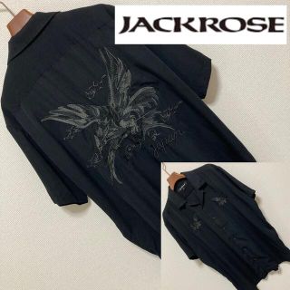 ジャックローズ(JACKROSE)の美品◆JACKROSE ジャックローズ◆スカシャツ 鷹刺繍 和柄 アロハシャツ(シャツ)