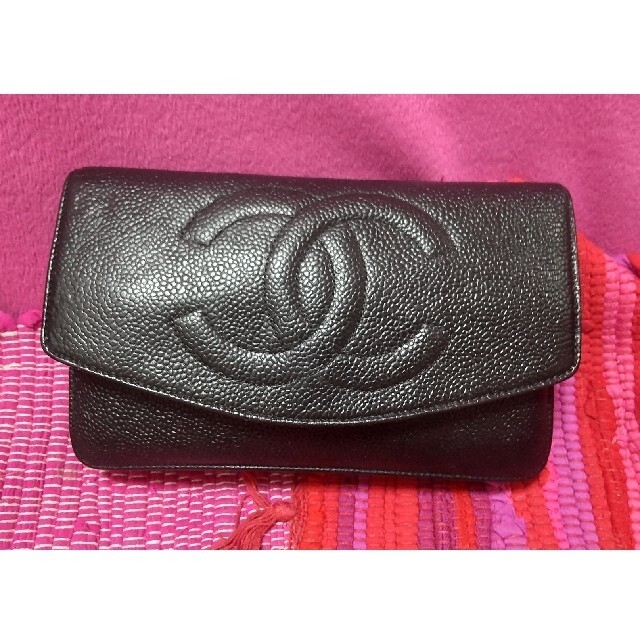 ✨CHANEL✨シャネル✨キャビアスキン✨長財布✨がま口✨