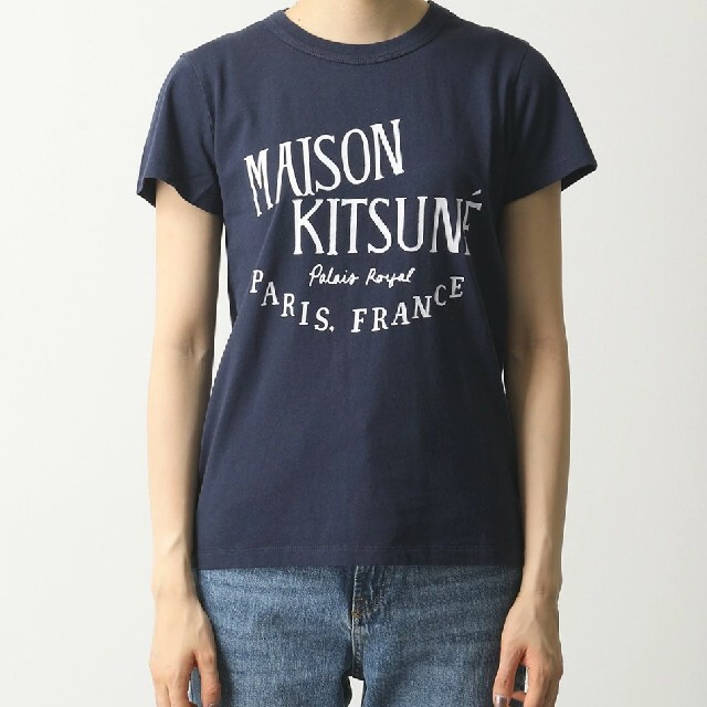 MAISON KITSUNE'(メゾンキツネ)の特価！新品★MAISON KITSUNE メゾンキツネ ロゴ Tシャツ XS レディースのトップス(Tシャツ(半袖/袖なし))の商品写真