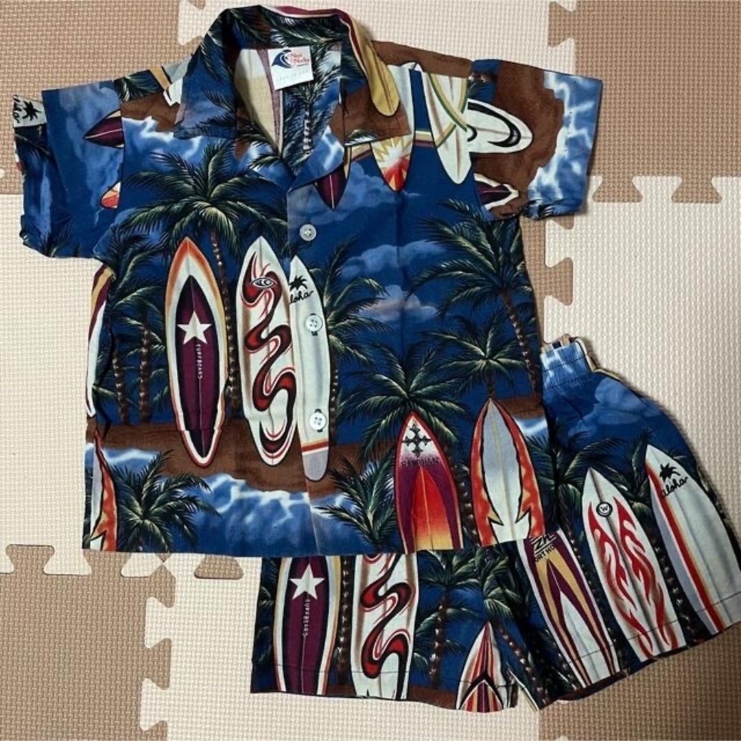 HAWAII ベビーアロハシャツ　セットアップ　3T キッズ/ベビー/マタニティのキッズ服男の子用(90cm~)(Tシャツ/カットソー)の商品写真