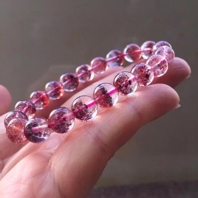 ⭐︎【天然】ストロベリークォーツ ブレスレット 9.5mm 【GINGER掲載 ... gemme accalmie ブレスレット ジェミーアカルミ