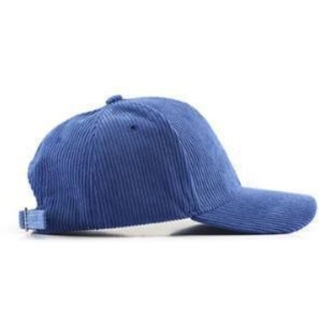 帽子　シンプル　ブルー　キャップ　コーデュロイ　レディース　メンズ