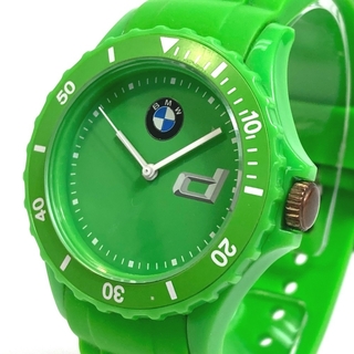 ビーエムダブリュー(BMW)のビーエムダブリュー BMW オリジナル リストウォッチ  非売品 ノベルティ ロゴ クオーツ 腕時計 プラスチック グリーン(腕時計(アナログ))