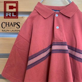 チャップス(CHAPS)のCHAPS ラルフローレン 半袖ポロシャツ 刺繍 ビッグシルエット 90s 古着(ポロシャツ)