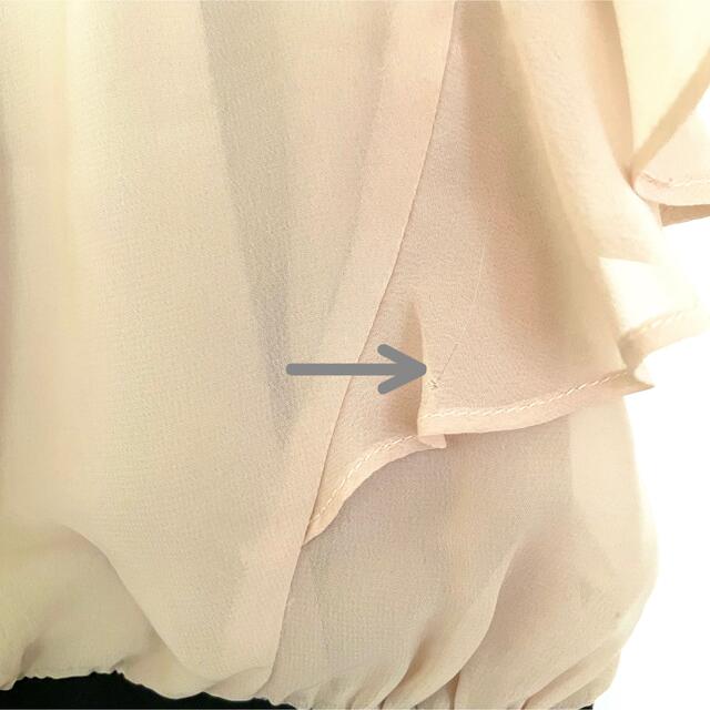 フォーマル ワンピース バイカラー リボン シフォン M レディースのフォーマル/ドレス(ミディアムドレス)の商品写真