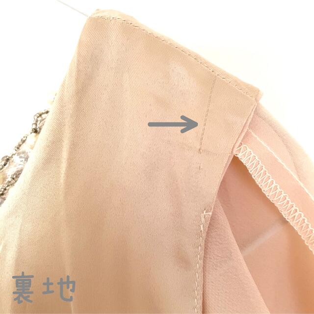 フォーマル ワンピース バイカラー リボン シフォン M レディースのフォーマル/ドレス(ミディアムドレス)の商品写真
