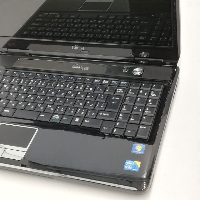 黒色 ノートPC 富士通 NF/G60T i3 4GB BD 無線 Win10