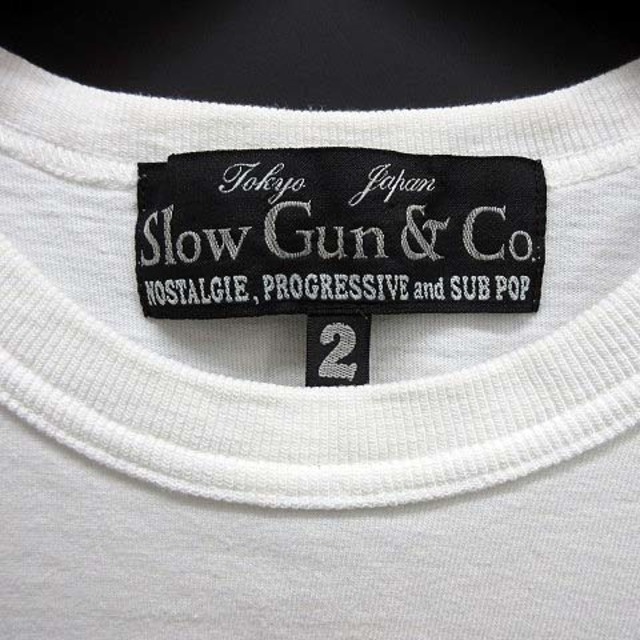 SlowGun(スロウガン)のスロウガン SLOWGUN Tシャツ 半袖 ホワイト 白 2 M メンズのトップス(Tシャツ/カットソー(半袖/袖なし))の商品写真