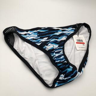 カルバンクライン(Calvin Klein)のXS （US）カルバンクライン CK 水着　ビキニ　ショーツ　青　黒　横レース(水着)