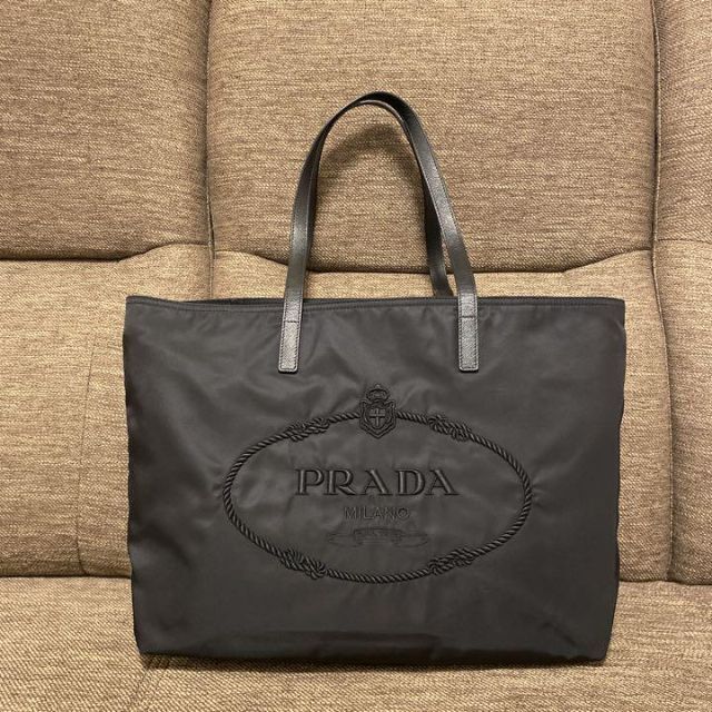 卸売 PRADA 黒 ギャランティカードあり 百貨店購入 ナイロントートバッグ プラダ PRADA - ショルダーバッグ