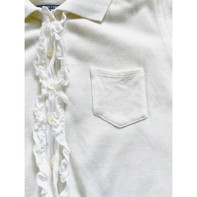 Ralph Lauren(ラルフローレン)のラルフローレン　ポロジーンズ　ポロシャツ　オフホワイト Ｓ　綿　フリル レディースのトップス(ポロシャツ)の商品写真
