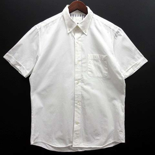 FREAK'S STORE(フリークスストア)のフリークスストア ボタンダウン シャツ コットン ツイル 半袖 ホワイト 白 M メンズのトップス(シャツ)の商品写真