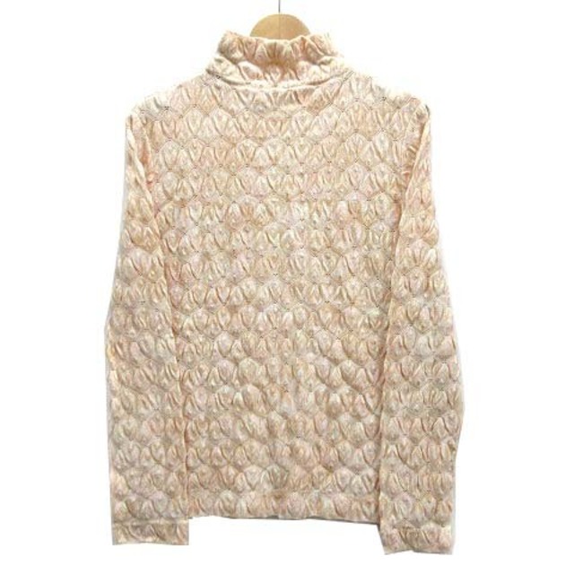 ビッグ割引 MISSONI 42 ピンクベージュ 長袖 総柄 セーター ニット ハイネック ミッソーニ - ニット+セーター ビッグ割引 MISSONI 42 ピンクベージュ 長袖 総柄 セーター ニット ハイネック ミッソーニ - ニット+セーター