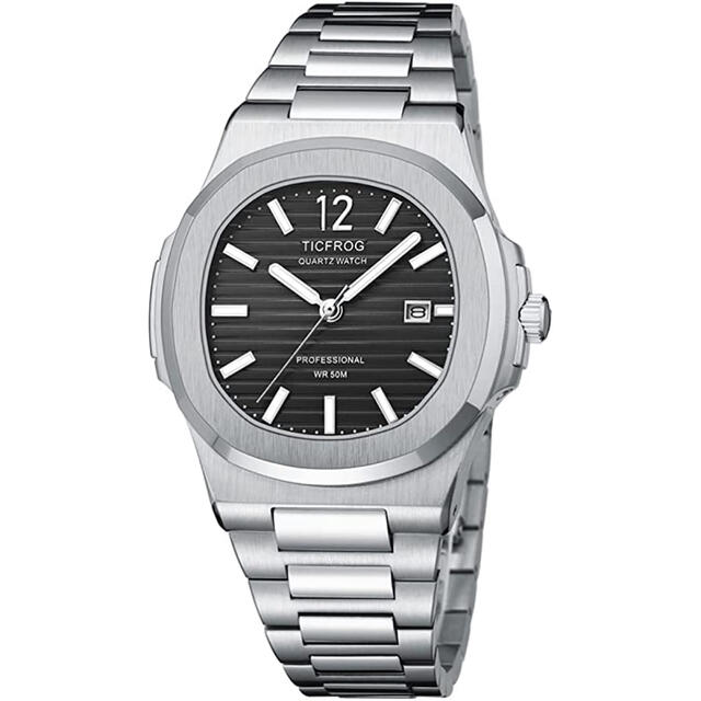 腕時計 メンズ 日本製 防水 アナログクォーツ時計（ブラック）