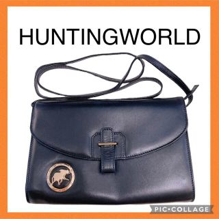 ハンティングワールド(HUNTING WORLD)のhuntingworld ハンティングワールド ショルダーバッグ レザー 金ロゴ(ショルダーバッグ)