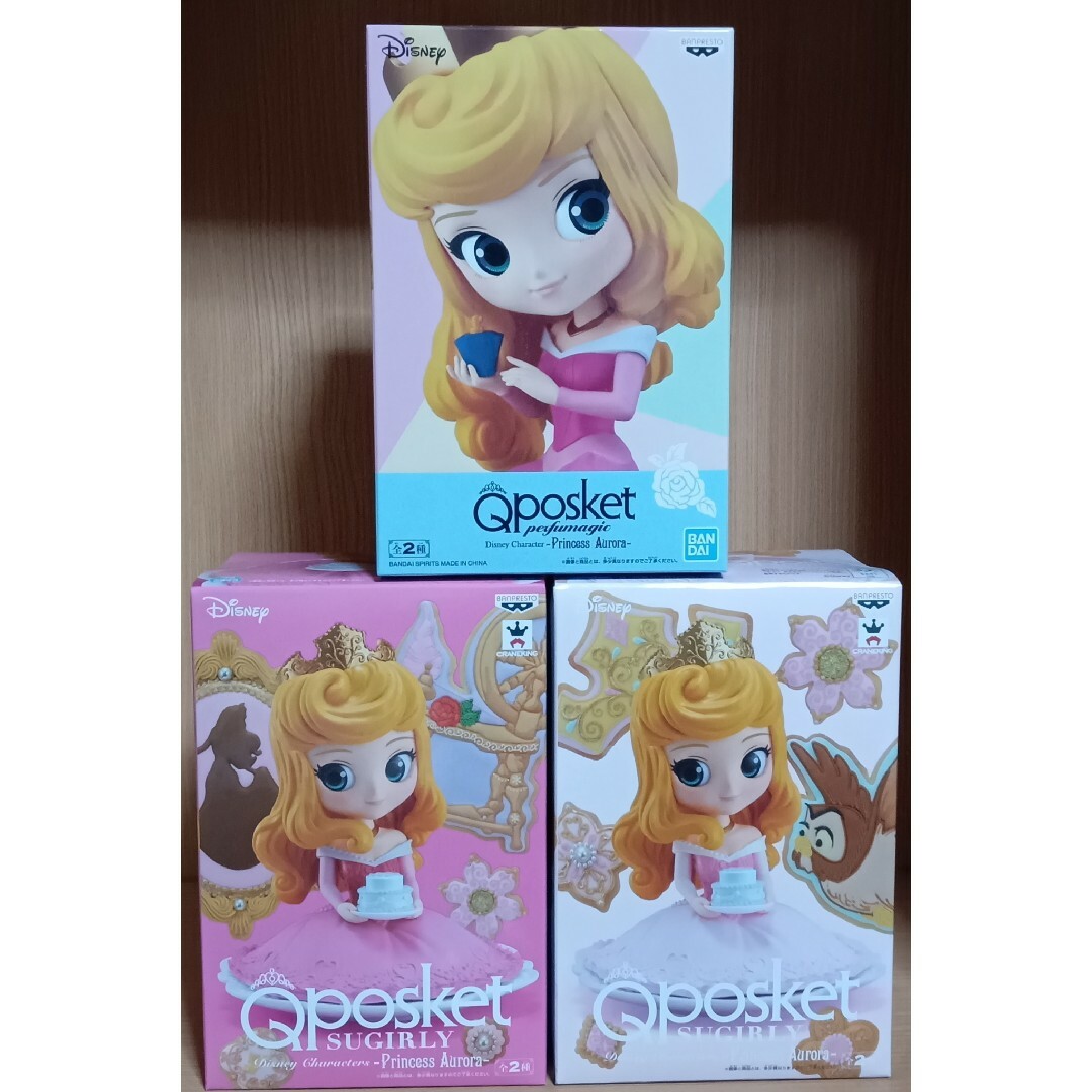 BANPRESTO(バンプレスト)のDisney Qposket オーロラ姫 フィギュア 全3種セット 新品未開封 エンタメ/ホビーのフィギュア(その他)の商品写真