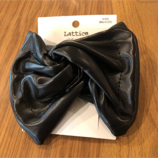 Lattice(ラティス)のLattice  エコレザーデフトバン  ラティス  ブラック レディースのヘアアクセサリー(その他)の商品写真
