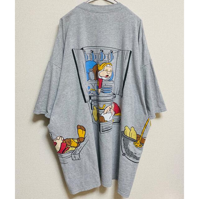 Disney(ディズニー)の美品　90〜00s 7人の小人 sleeping mulch print  T メンズのトップス(Tシャツ/カットソー(半袖/袖なし))の商品写真