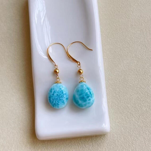 ⭐︎【天然】ラリマー ピアス k18 2.8g | www.cafealma.co.il