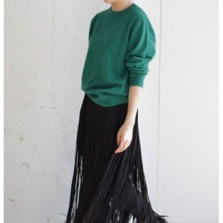 専用HYKE FRINGED SKIRT エコスエード ロング フリンジスカート-