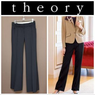 セオリー(theory)の【北欧暮らしの道具店】新品 theory ブラック スラックス パンツ スーツ(カジュアルパンツ)